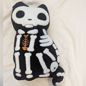 Cat skeleton pillow